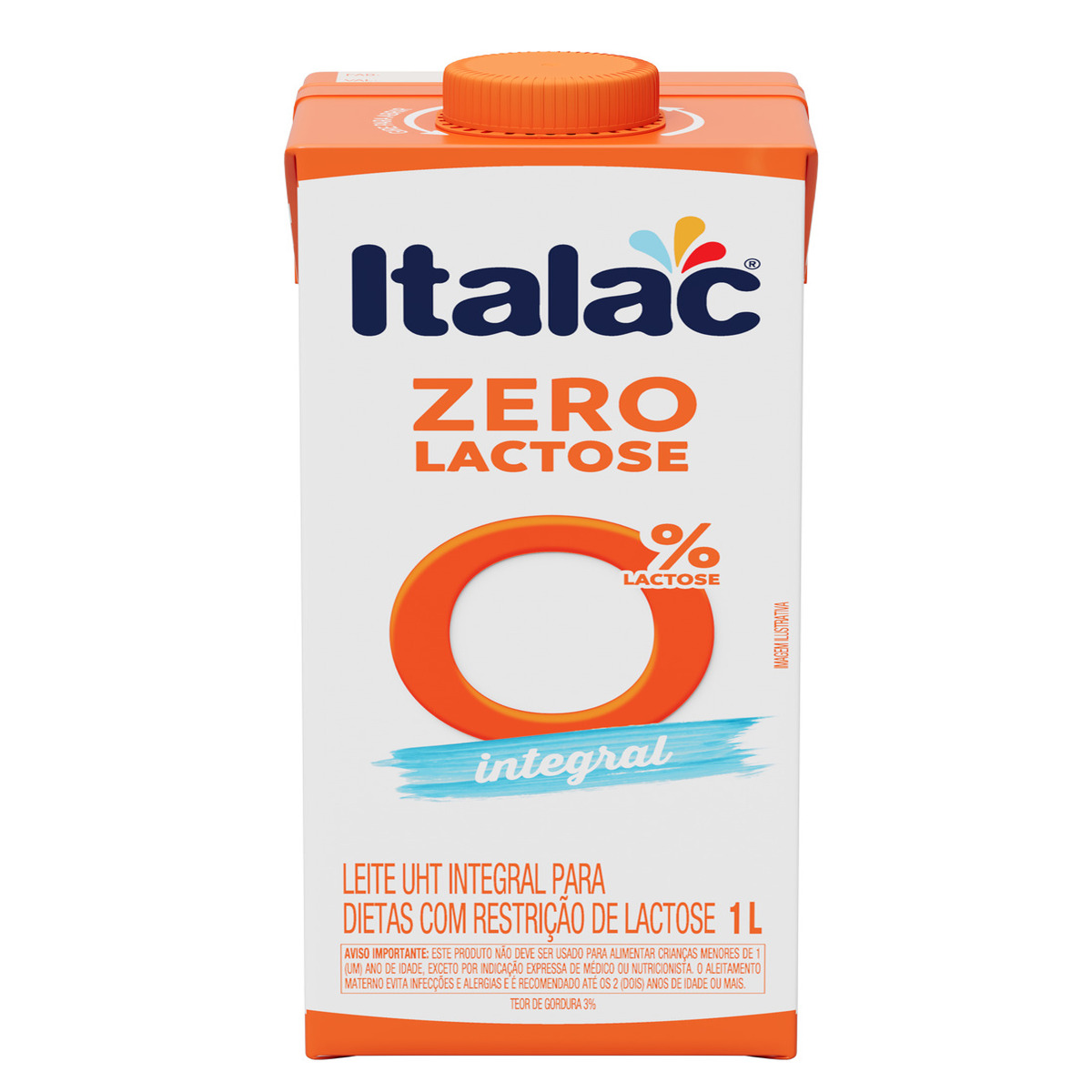 Leite Longa Vida Italac Integral Zero Lactose 1l